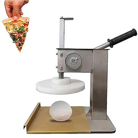 QUTBAG Pizza Dough Press, 8 Stainless-Steel Dough Pastry Manual Press Machine, Household Commercial Pizza Forming Machine, Dough Press for Pizza, Tortilla, Dosa