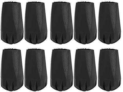 ANKROYU 10 Stück Universal Gummi Ersatzspitzenschutz, Wanderstock Spitzenschutz, Wanderstock Anti Rutsch Spitzenschutz, Wanderstock Schutzkappen, Geeignet Für Wanderstöcke(Schwarz)
