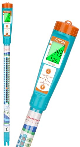 Truncheon EC PPM Nutrient Meter for Hydroponic, Conductivity Tester Stick for Hydroponics Growing PPM Measuring Tool (EC, PPM 500, PPM 700, CF, Temp) for Nutrient Reservoir, Aquaponics, DWC