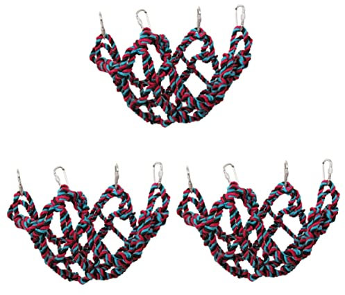 HAPINARY 3stücke Hammock Toy Parrot Cage Toy Kletternetz Für Vögel Kreatives Spielzeug Für Papageien Und Kleintiere Langlebig Und Beißfest Schwarz