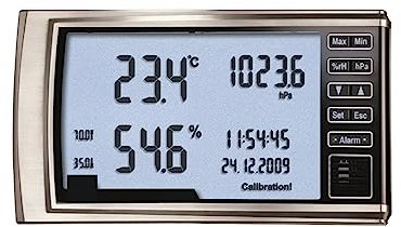 Estaciones meteorológicas 622 Termohigrómetro Digital Barómetro Termómetro y medidor de presión atmosférica Estación meteorológica for habitaciones para el hogar, el jardín y la granja