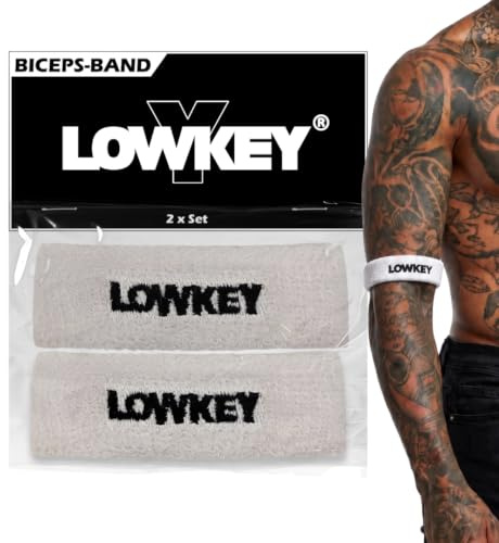 Bizeps Band Oberarm Schweißband Set I 2er Pack Sport Mini Schweissband I Elastisches Armband zur Schweißabsorbation für Football Basketball Baseball Tennis I NFL Biceps Band Accessoires