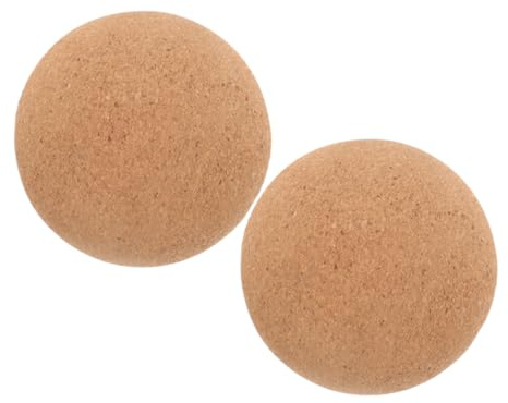 BESPORTBLE 2 Stück Kork Massagebälle 70mm Glatte Oberfläche Stabiles Korkmaterial Muskelentspannung und Faszienmassage Leicht und Vielseitig für Rücken Nacken und Fitness