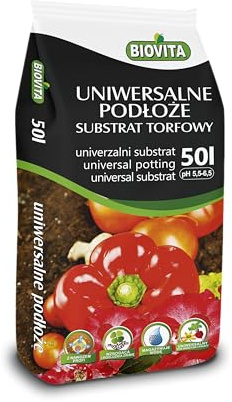 Biovita Torfsubstrat pH 5,5-6,5 – Hochwertige Blumenerde für Garten & Topfpflanzen - 50L