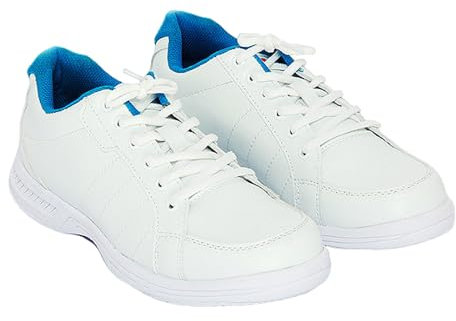 Fooceoute Ladies Bowling Shoes,Indoor Bowling Shoes,Bowls Trainers,Lace Up Lightweight Lawn Bowling Shoes,Men's Athletic Style Bowling Shoes,for Right Or Left Handed Bowlers