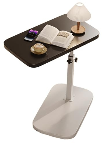 Beistelltisch Bett Höhenverstellbar Platzsparende Couch Beistelltisch Beistelltische fürs Wohnzimmer mit 360° Drehbarer Tischplatte für Schlafzimmer, Wohnzimmer(Black)