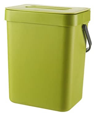 LLMTYO Poubelle à Compost pour comptoir de Cuisine, Petite Poubelle Suspendue avec Couvercle sous l'évier, Poubelle de Cuisine, Armoire de Cuisine D