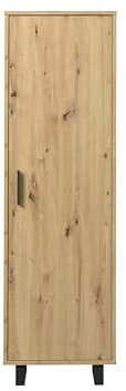 möbelando Garderobenschrank >MARACAY< Der Garderobenschrank MARACAY in Artisan Eiche im Industrial-Stil bietet 1 Drehtür, 1 Kleiderstange und 1 Einlegeboden. Maße: 59,8x198,2x41,5 cm.