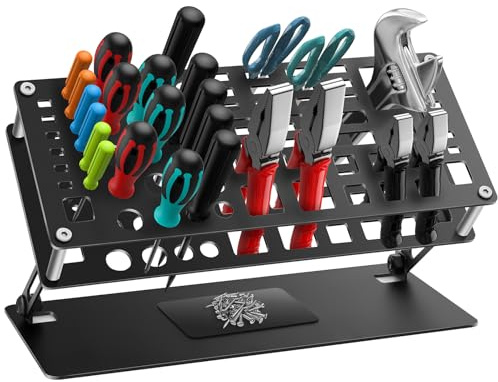FPVERA Screwdriver Organizer Holder Angle and Height Adjustable Screwdriver Storage Rack for Desktop rc Repair Tool(Need Install)