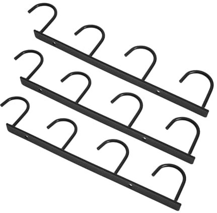 Cabilock 3piezas Estante Para Tazas De Metal Resistente Organizador Colgante Para Cocina Soportes Para Tazas Con Ganchos Cada Uno Para Almacenamiento De Encimera