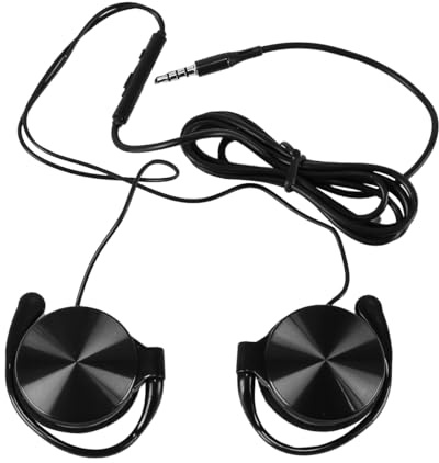 Laroal Auriculares con Clip y Cable, micrófono y Control de Llamadas para teléfonos, Reproductores de música y tabletas (Interfaz única de 3,5 mm)