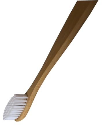 Beavorty 4pezzi Spazzolini Da Denti in Bambù Naturale Per Adulti Setole Per Uso Da Viaggio Casa e Università Degradabili Bianco