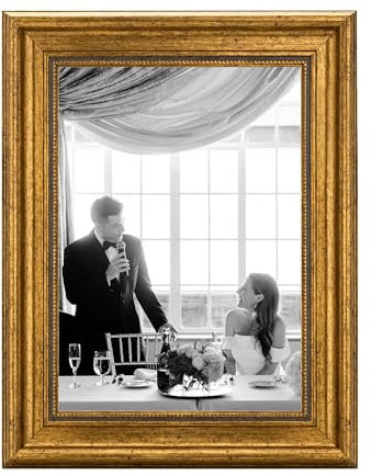 CABBEL Cornice portafoto A4, 21x30 cm, in argento vintage, stile barocco elegante, con vetro acrilico infrangibile – per poster, foto o certificati – perfetta per soggiorno, ufficio o galleria