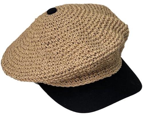 Ymxygz Achteckige Stroh-baskenmütze, Lässiger Malerhut, Sommer-sonnenschutzkappe Für Urlaub, Reisen, Strand Und Outdoor-aktivitäten