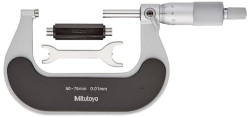 MITUTOYO Bügelmessschraube mit Einstellmaß DIN 863/1, Messbereich 25-50 mm, 1 Stück, 102-302