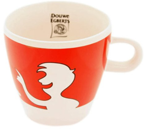 Tasse à Café Design Douwe Egberts People, Porcelaine, Rouge