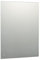 60 x 45cm Rectangle Bathroom Mirror with Drilled Holes & Chrome Cap Wall Hanging Fixing Kit