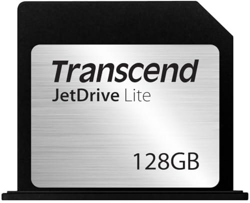 Transcend JetDrive Lite 350 - 128GB Tarjeta para MacBook Pro Retina 15 Mediados 2012 - Principios 2013