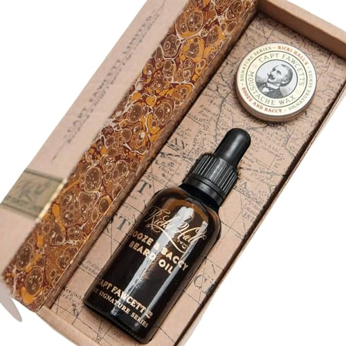 Captain Fawcett's: Ricki Hall's Booze & Baccy Beard Oil & Moustache Wax - Geschenkset