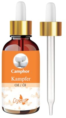 CRYSALIS Olio di canfora (Cinnamomum Camphora),Olio essenziale non diluito puro e naturale al 100% per la cura della pelle e dei capelli|Olio di grado terapeutico,30ML con contagocce