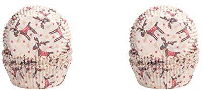 Demmler Backform & Backtillbehör med älgmotiv – 2-muffinsformar i setet – 120 stycken – Made in Germany