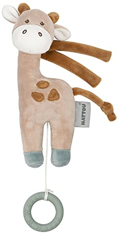Nattou Mini-Spieluhr aus Polyester, Giraffe Luna, Wiegelied «La-Le-Lu», Ca. 23 cm, Luna und Axel, Grün/Beige