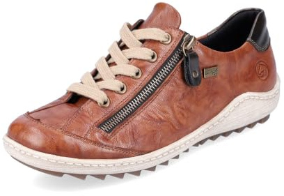 Remonte Mujer Zapatos con Cordones R1402, señora Zapatos Deportivos con Cordones,Plantilla Desmontable,Repelente,remonteTEX,Braun,38 EU / 5 UK
