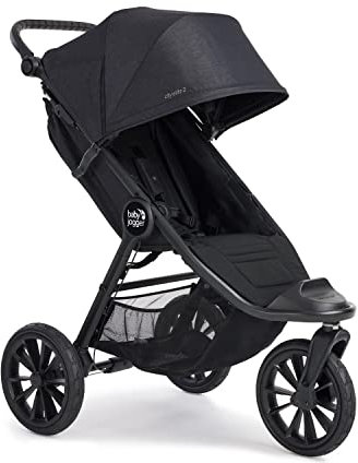 Baby Jogger City Elite 2 Kombikinderwagen für jedes Gelände | Zusammenklappbarer und tragbarer Buggy | Opulent Black (schwarz)