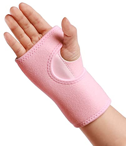 Support de Poignet Attelle Poignet pour Canal Carpien Protège Poignet Bandage Poignet Compression Réglable Orthese Poignet pour Arthrite, Fracture, Tendinite, Des Sports 1 pièces (main droite, rose)