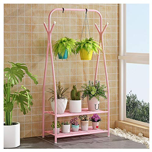 FLBT Pflanzenständer Blumentopfhalter Hoher Pflanzenständer Blumentopfregal Standregal Pflanzenregale Blumenhocker Tisch Außen Innen Wohnzimmer Balkon Blumenständer (Color : Brown)