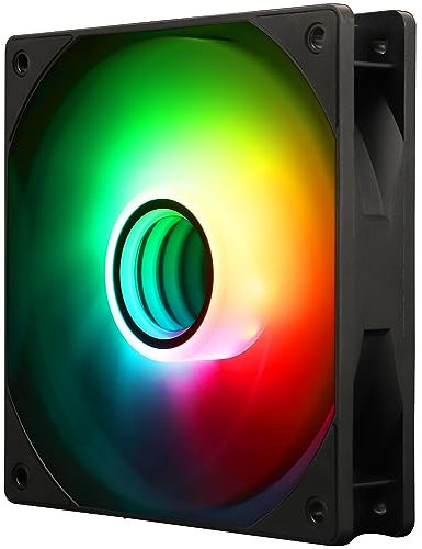 Thermalright Ventilador de CPU ARGB TL-C12B-S V3 de 120 mm, con velocidad de 1500 rpm, ventilador de carcasa de computadora negro, ventilador silencioso de PC PWM de 4 pines, para ventilador de CPU de