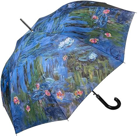 VON LILIENFELD Regenschirm Claude Monet Seerosen Auf-Automatik Kunst Stockschirm Stabil