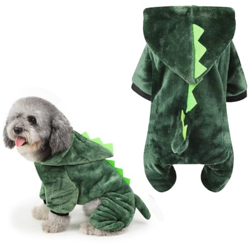 FRCOLOR Drachenhundekostü Kostü Hund Halloweenkostü Hundebekleidung Für Große Hunde Drachenkostü Für Hunde Hund Drachen Kostü Großes Hundekostü Fleecejacke Hundekleidung Karikatur