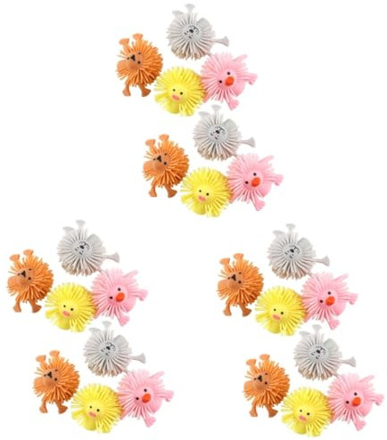 Vaguelly Fingerpuppen STK Fingerpuppe Kinderspielzeug Hase Handpuppe Geburtstagsfeier begünstigt Plüschtier Spielzeuge blinkendes Spielzeug Pufferbälle Karikatur Baby TPR