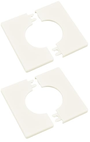 UFURMATE 2 Stück 42 mm Durchmesser ABS Kunststoffe quadratische Rosettenplatten Selbstklebende Rohrplattenabdeckungen Dekorative Duschrohrabdeckungen für die Rohrrohrdekoration (weiß)