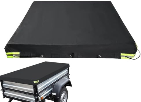 Anhängerabdeckung, Planenseil 207,5 X 114 cm | PKW Anhängerplane 207 X 114 | 750kg Anhänger Flachplane Mit Ösen | Abdeckplane Wasserdicht | Plane Für Stema Anhänger Abdeckung & Viele Mehr