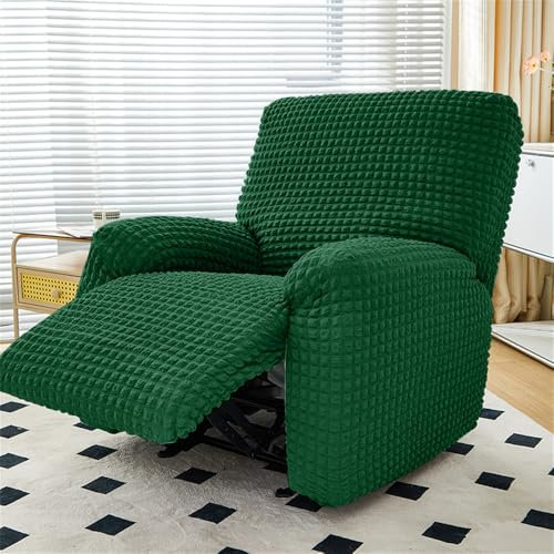 Morbuy 1/2 Sitze Stretchhusse für Relaxsessel Komplett Sesselbezug, Stretch Relaxsessel Bezüge - Elastisch Sesselschoner für Fernsehsessel Liege Sessel für Haustiere, Kinder (Dunkelgrün,2 Sitze)