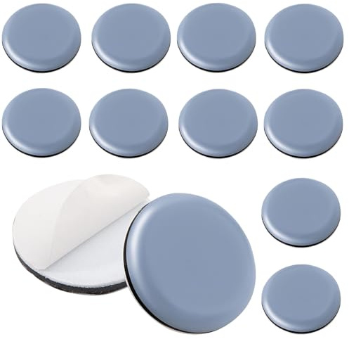 12 Pièces Patins pour Meubles Rond Ø 40 mm Patins Adhésifs Teflon PTFE