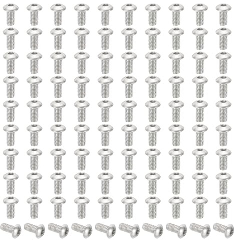 PATIKIL Tornillos de Cabeza Avellanada con Hexágono Interior M4-0.7x8mm, 100 Piezas de Acero Inoxidable 304 18-8 Tornillos de Cabeza Avellanada con Hexágono Interior Allen Tornillos