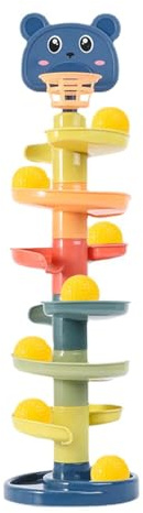 Ball Drop Toy - Stacking Ball Drop Toy | Baby Ball Drop Toy | Spiral Tower Ball Drop And Roll Activity Toy | mon-tessori Ball Drop Toy | Balls Ramp Whirling Stack And Toss Game For Kids, Activity Toys