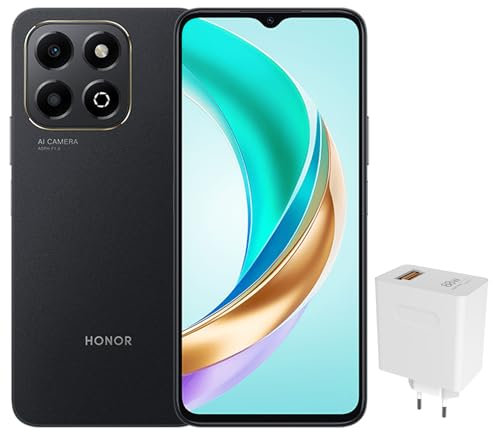 HONOR Smartphone X6b 4G, 4GB RAM, 128GB ROM, schermo 6,56 90Hz TFTLCD, Batteria 5200mAh, Fotocamera 50MP, Helio G85, Android 14, Dual SIM, NFC (nero)