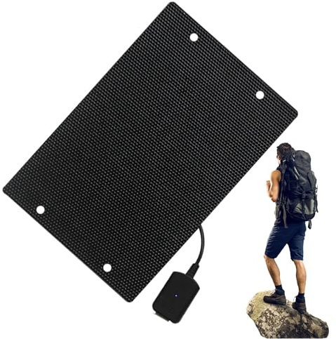 Portable Solar Panel Charger, Compact Solar Charging Device, Monocrystalline Solars Panel for Smartphones & Tablets, Outdoor Camping & Hiking Supply, Black
