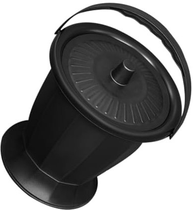 VERDANVERSE Pot De Chambre Portable Adulte Noir Avec Couvercle Hermétique, Seau En Plastique Pp, Crachoir Domestique Réutilisable, Usage Voyage Camping Maison Pour Personnes Âgées Et Femmes Enceintes