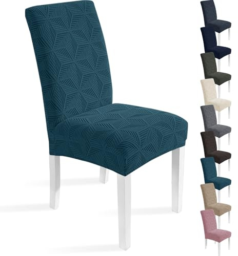 Ystyle Coprisedie con Schienale Elasticizzato 2 Pezzi, Turchese | Copri Sedie Soggiorno Cucina, Universali Fodera Sedia Antigraffio Gatto, Moderno Antimacchia Copertura Sedia