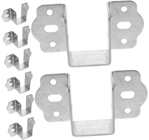 SHINEOFI 8pcs Metal Bed Frame Connector Bracket Bed Corner Support for Quick Setup Furniture Reinforcement Accessories