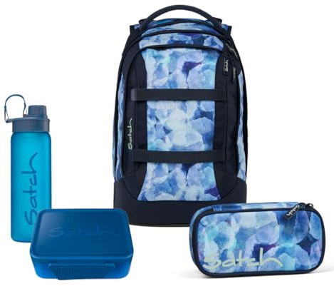 Satch Pack Schulrucksack Set 4tlg. inkl. Lunchset (Blurry Sky)