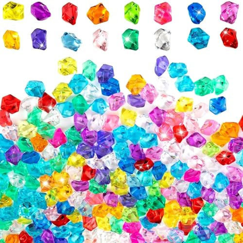 txuzong Kristalle Steine 1000 Stück – Bunte Diamant-Edelsteine aus, | Glitzer Dekosteine in 12 Farben für Hochzeitsdeko, Partydeko, Geburtstag, Bühnenbild, Schmuckbasteln
