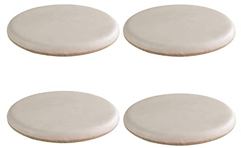 FDISDIFH 35 cm rundes Outdoor-Bistrostuhlkissen, wasserdicht, rutschfest, Sitzpolster für den Innen- und Außenbereich, 4 Stück, Weiß