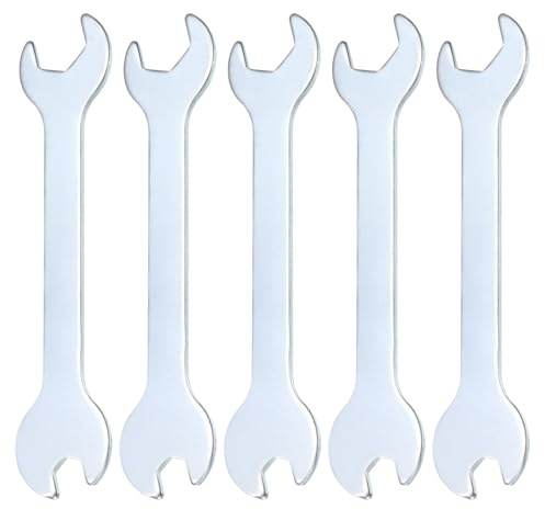 QUARKZMAN 5pcs Llave Doble Boca Delgada 8mm x 14mm Métrica Super Delgada Llave Plana Pequeña Llave De Boca Galvanizada Para Reparación Automotriz Ensamblaje De Muebles