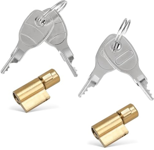 2Pcs Trailer Hitch Lock Cylinder Trailer Lock Cylinder Heavy Duty Caravan & Trailer Coupling Towing Security Hitch Lock with 4 Keys